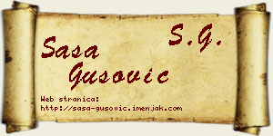 Saša Gušović vizit kartica